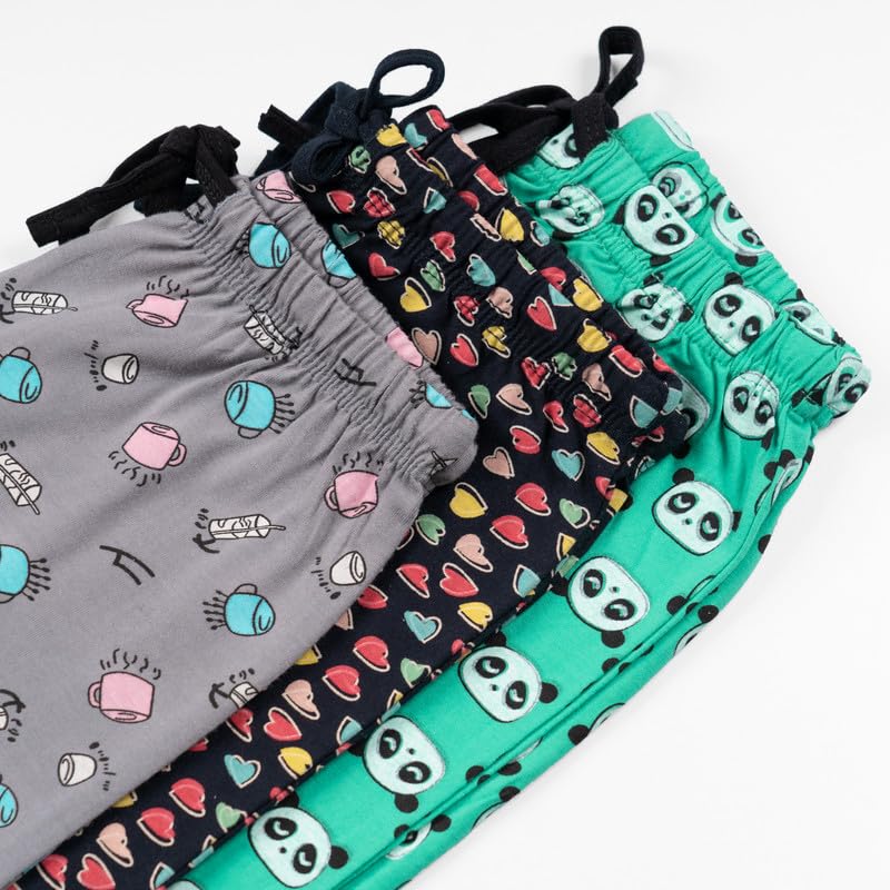 Image of Real Basics Girls Cotton All Over Print Pajamas(Pack of 3)