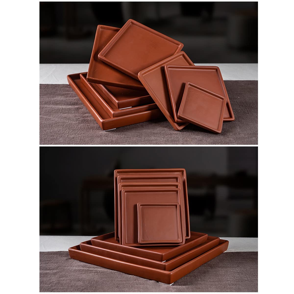 Gungtj Soucoupe Carrée Pour , Bac D'égouttement Décoratif, Jardinage