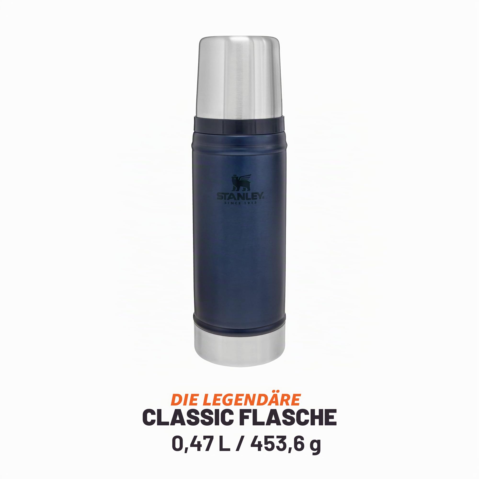 Stanley Classic Legendary Thermosflasche - Thermos Hält 15 Stunden Heiß Oder Kalt - Edelstahl Thermoskanne - BPA-Frei - Spülmaschinenfest - Nightfall 750 ml – Bild 2
