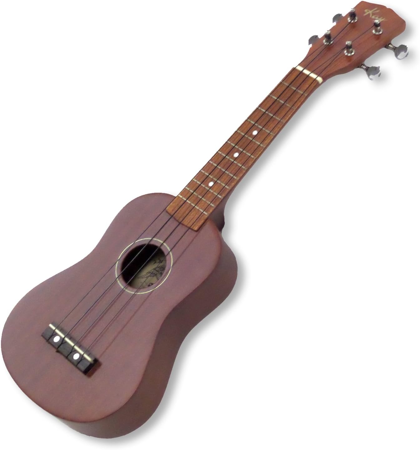 Kay Deluxe Soprano Ukulele with Koa Finish, Nickel Silver Frets, Chrome Machine Heads
