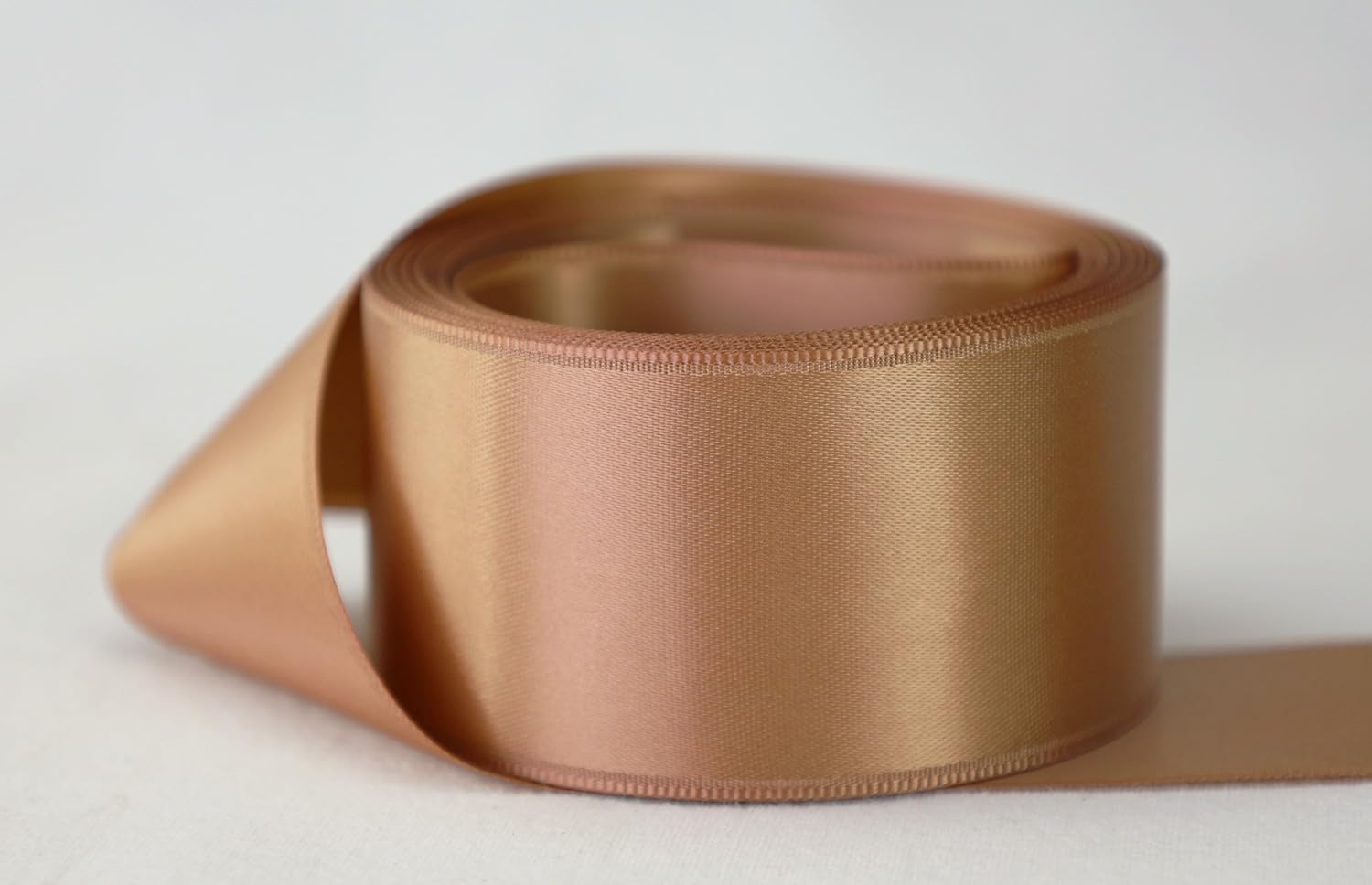 Ribbon Bazaar Double Faced Satin - Premium Gloss Finish - 100% Polyester Ribbon for Gift Wrapping, Crafts, Scrapbooking, Hair Bow, Decorating &amp; More - 7/8" Chestnut Whip 50yd Spool