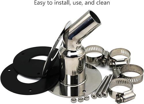 Miniatura 6 de Calentador diésel a través del casco de escape de la piel, acero inoxidable 316, ajuste para manguera de 0.94 pulgadas (0.945 in) calentador de