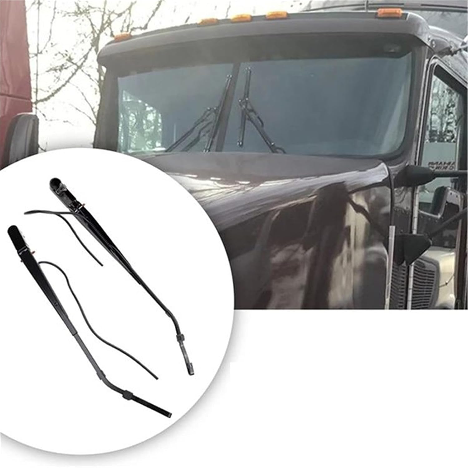 Wiper Blade Set For Kenworth T600 T600A T660 T800 2006-2012 Windshield Wiper Arm 2 Pair- 602-5404& 602-5403 Truck Compatible