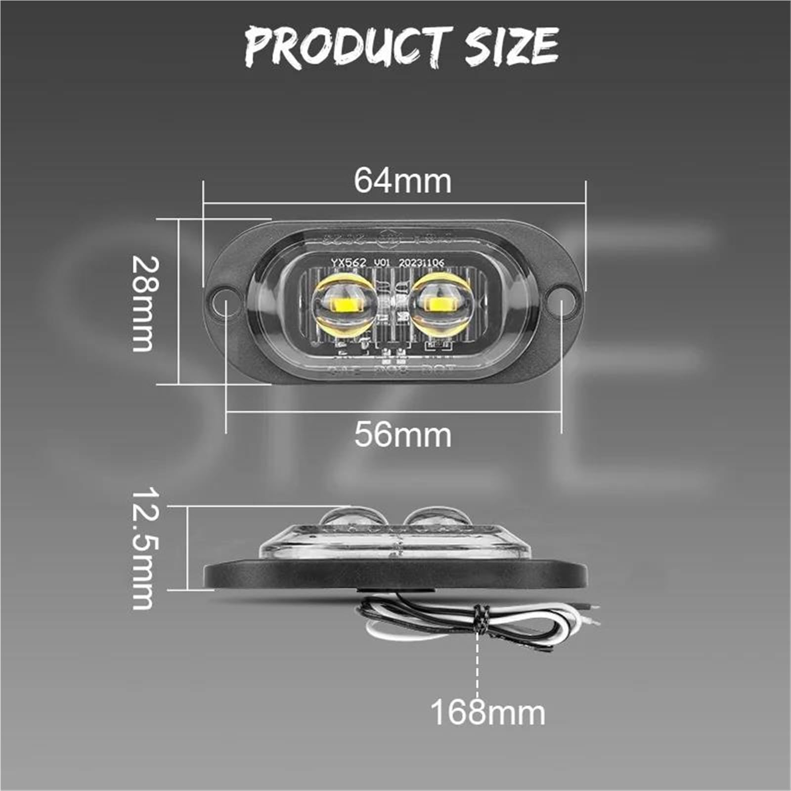 Luz Indicadora 10/20 Unidades De Luces LED De Posición Lateral Para Coche, Luz De Gálibo Para Remolques, Camiones, Caravanas Y Barcos Indicador Retrovisor(10pcs White)