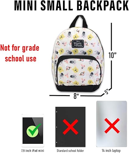 Miniatura 8 de Disney Winnie the Pooh - Mochila preescolar para niños pequeños, paquete de 4 piezas de suministros escolares con Pooh de 10 pulgadas mini mochila