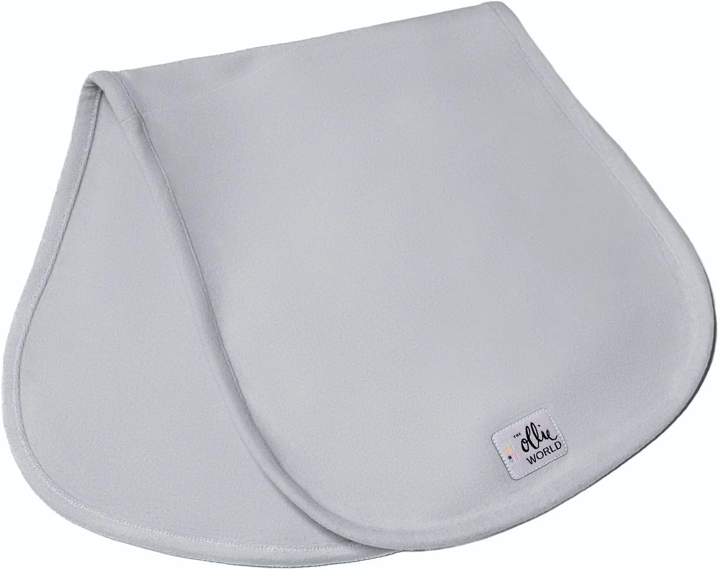 The Ollie Burp Cloths- Moisture-Wicking Fabric- Baby Boys, Girls- Baby Burp Cloths- Ergonomic & Modern Design (Stone)