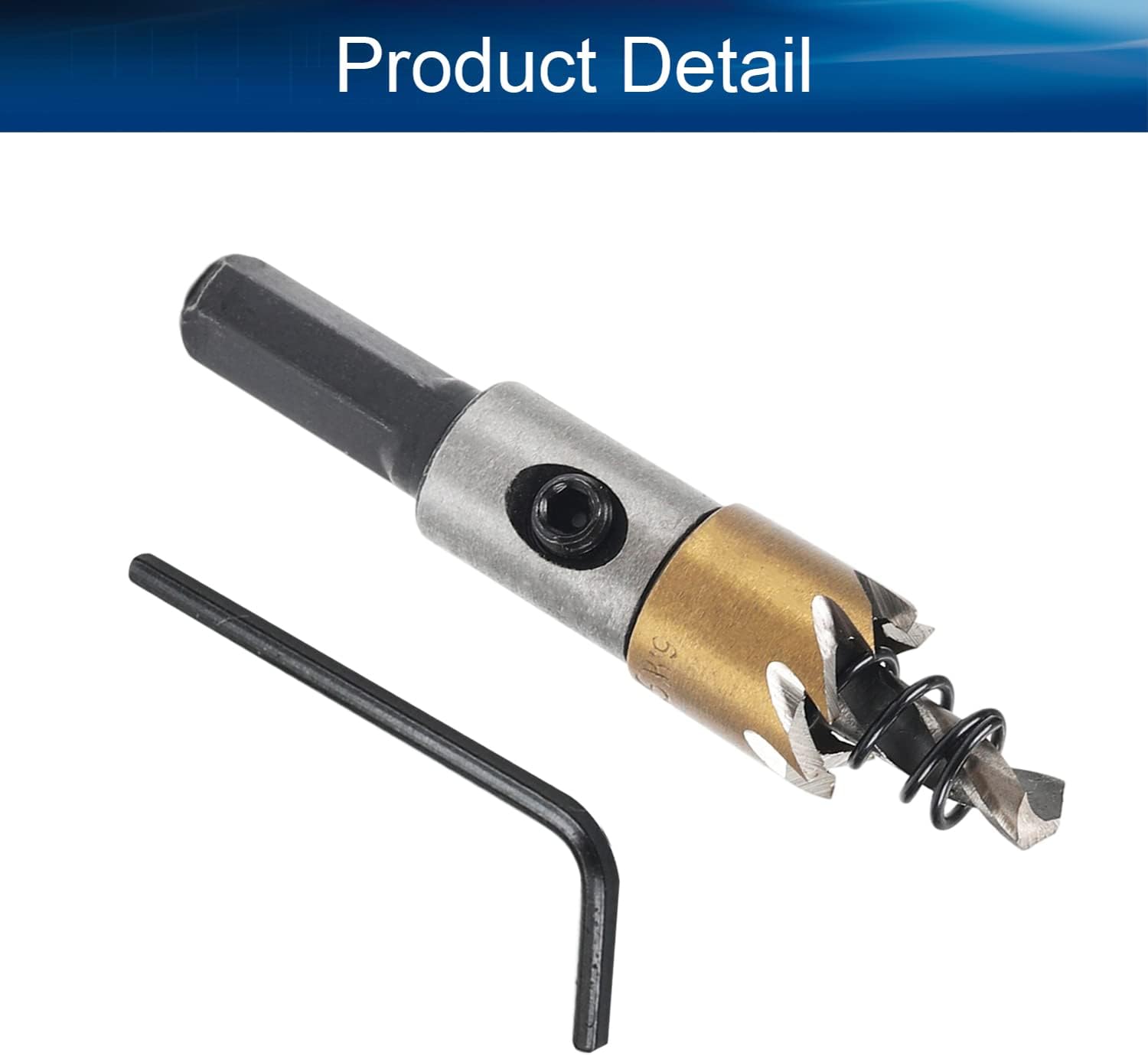 Auniwaig 13mm HSS Hole Saw Kits for Metal, 4pcs High-Speed Steel Hole Saw Cutting Kit Drill Bits Opener Cutter Tool, for Cutting Holes on Wood, Stainless Steel, Iron, Aluminum Plate, Gold