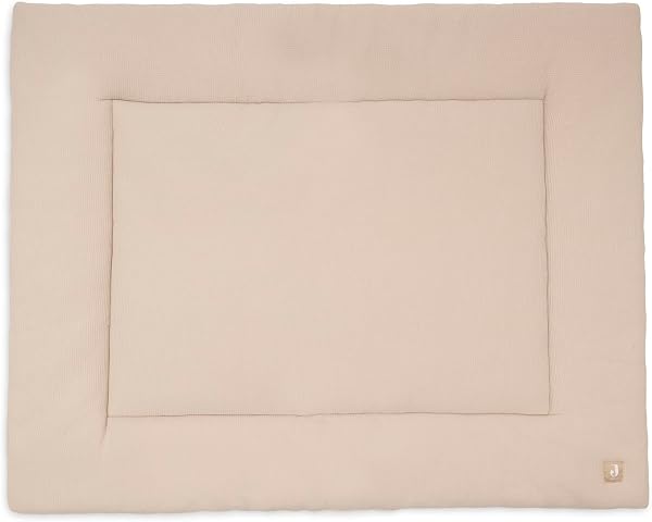 Jollein Tapis de parc - Little Waffle - 75 x 95 cm - Warm Sand/Sand - fond de parc - 95% coton 5% élasthanne - certifié OEKO-TEX - ultra doux - tapis d’éveil bébé - 2