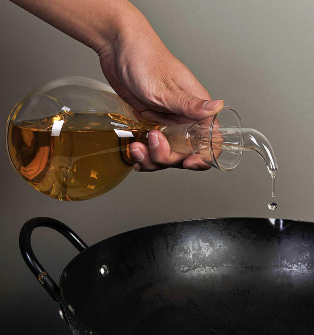 Botella de Vidrio dispensador de Aceite y vinagre, Dispensador de Aceite y vinagre de Vidrio borosilicato antigoteo (400 ml y 850 ml)(400ML)
