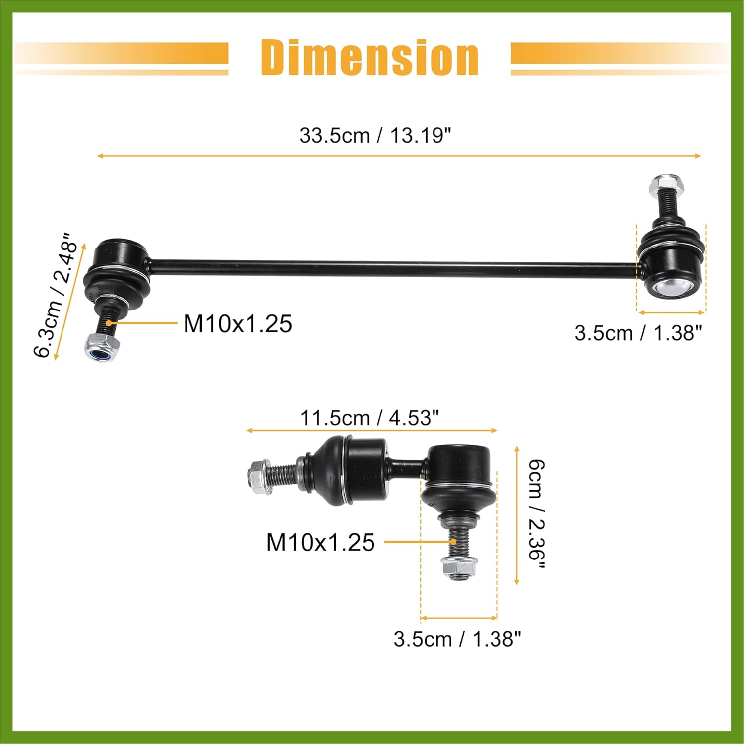 4pcs Front Rear Sway Bar Links Stabilizer End Link Suspension Kit for Mazda 3 2004-2009 for Mazda 5 2006-2015 No.K80235/K80867 Vehicle Components