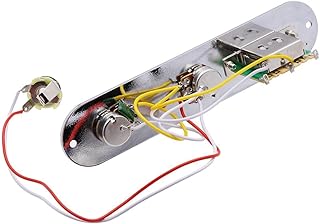 Telecaster Control Plate, Chrome Plated Metal Electric Pickups, Guitar Control Plate, Circuit Board, 3 Way, Silver