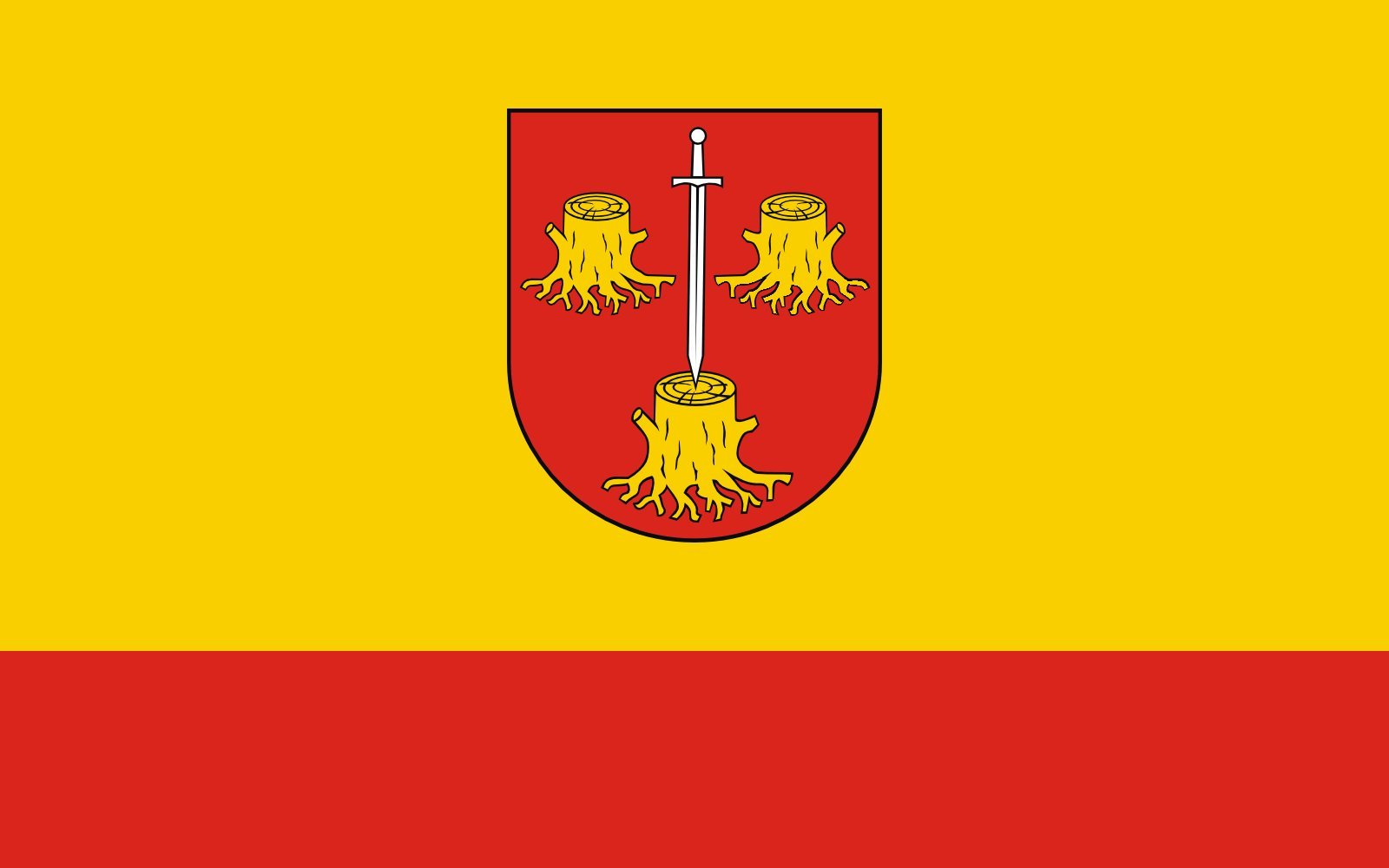 Drapeau large POL gmina Gózd durable pour pavoisement de commune