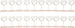 Soporte para Números de Mesa, Estable, 20 Piezas, Metal Resistente, Color Brillante, Galvanizado, Soporte para Tarjetas con Nombre en Forma de Corazón, Ampliamente Utilizado para