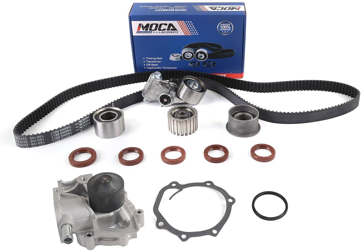 MOCA Timing Belt Kit & Water Pump Kit Fit 00-05 for Subaru Legacy & Outback & 03-06 for Subaru Baja 2.5L H4 GAS SOHC