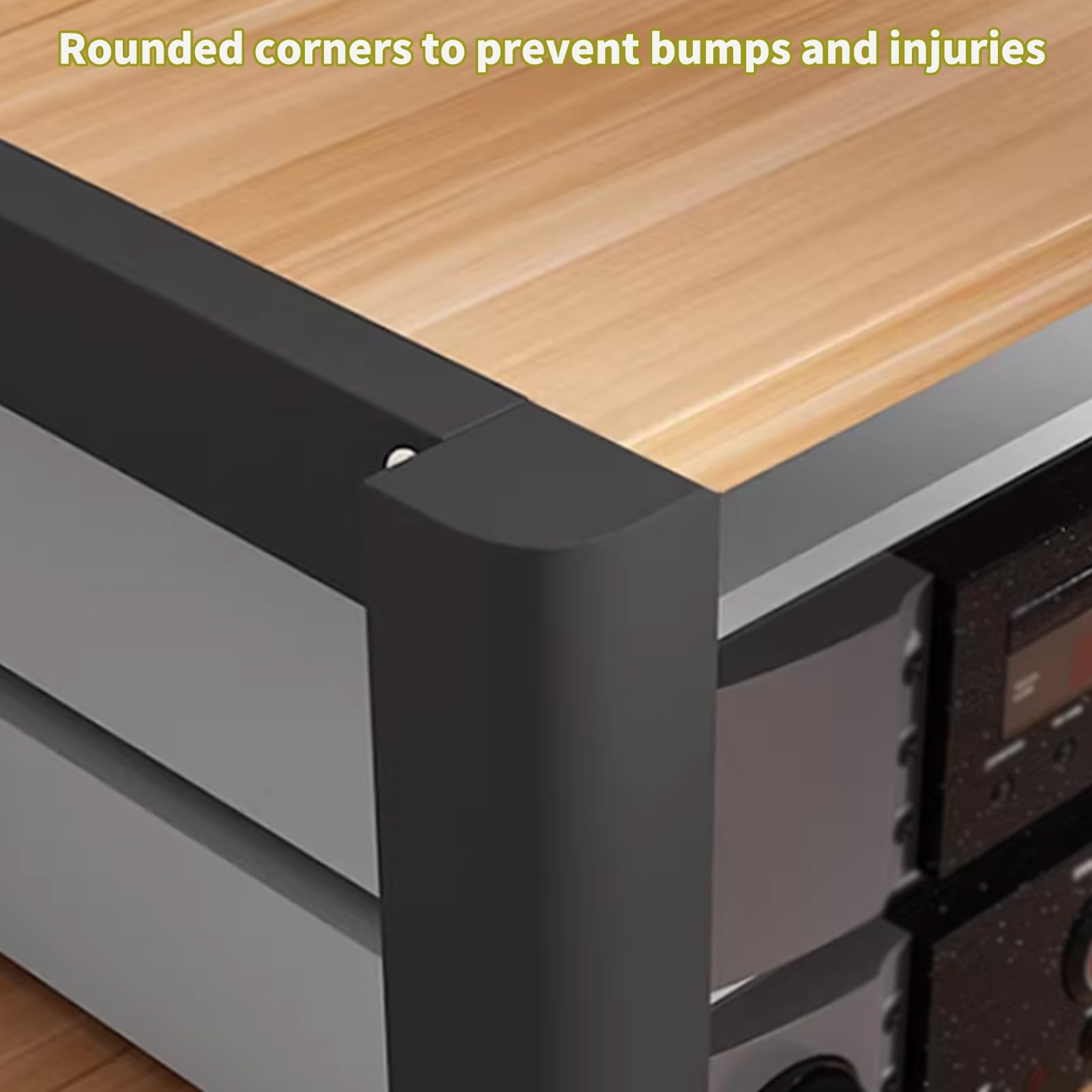 Rack audio HiFi, supporto per componenti stereo a 2/3/4/5 livelli, mobiletto in legno regolabile per casa/ufficio (rosso, 100 cm)