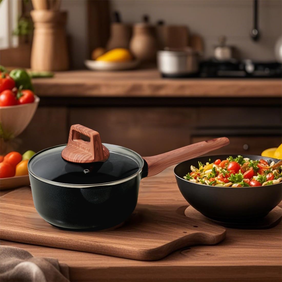 ererin　2QT　3QT Amazon.com: 2 Quart Nonstick Sauce Pan with Lid, Nonstick Saucepan