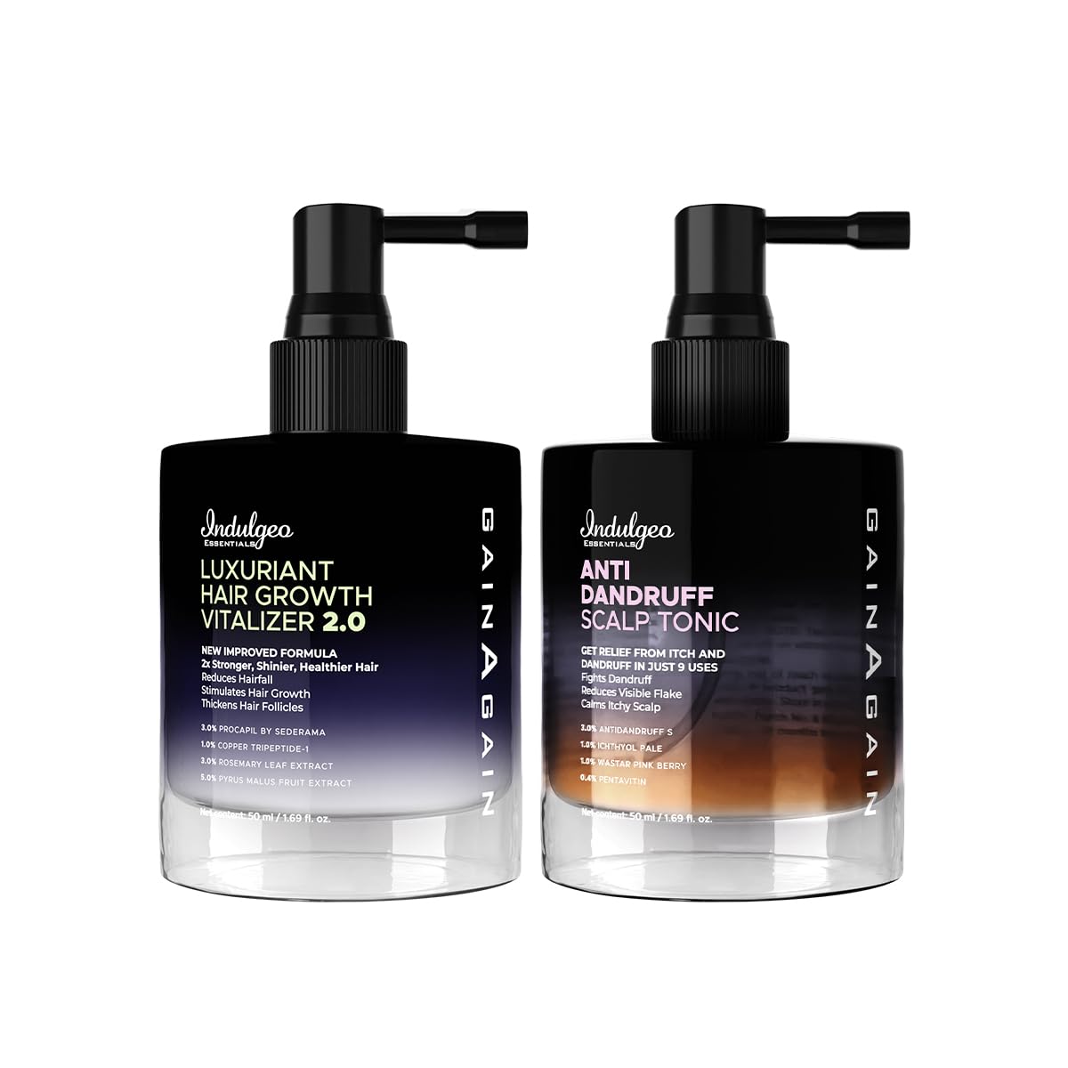 Indulgeo Essentials Hair Growth Combo Kit | Gain Again Luxuriant Hair Vitalizer 2.0 Advanced Hair Growth Serum 50ml + Anti... - Review, Price and Buying Guide