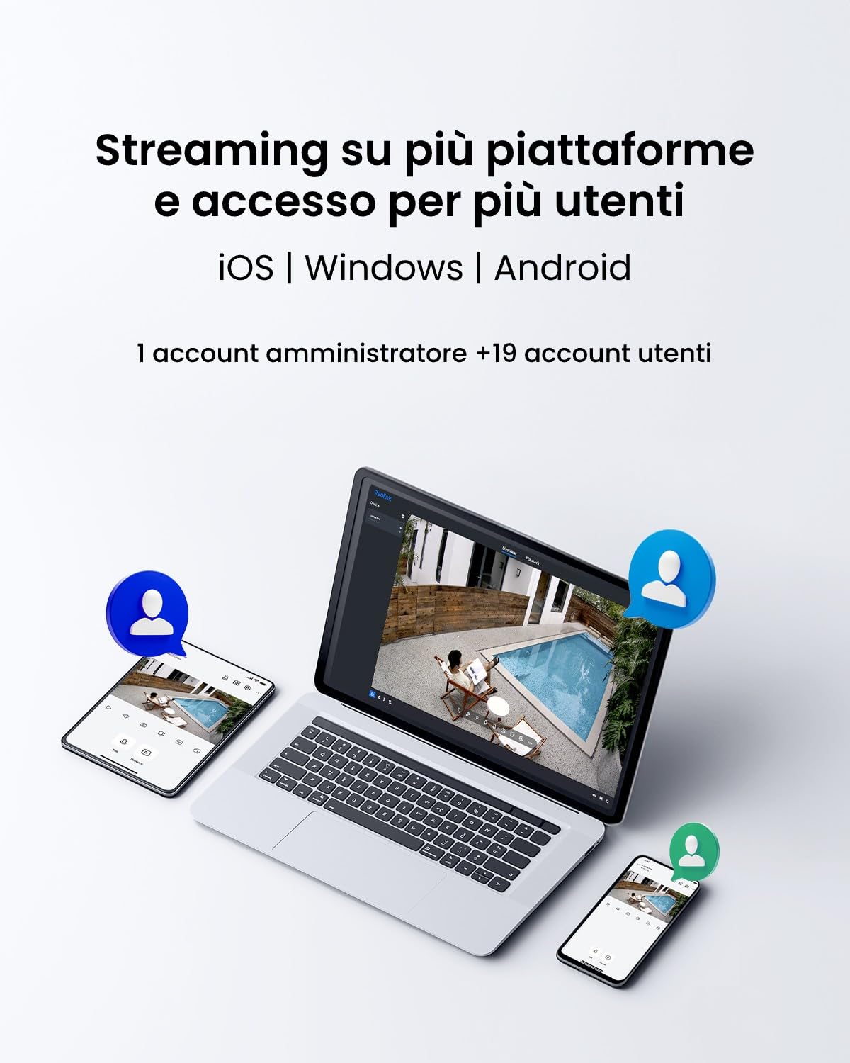 Reolink Telecamera Wi-Fi Esterno 4K con Wi-Fi 6 Dual-Band 2.4/5GHz | Rilevamento di Persone/Veicoli/Animali, Visione Notturna con Faretto, Registrazione 24/7, Audio Bidirezionale, Lumus Pro
