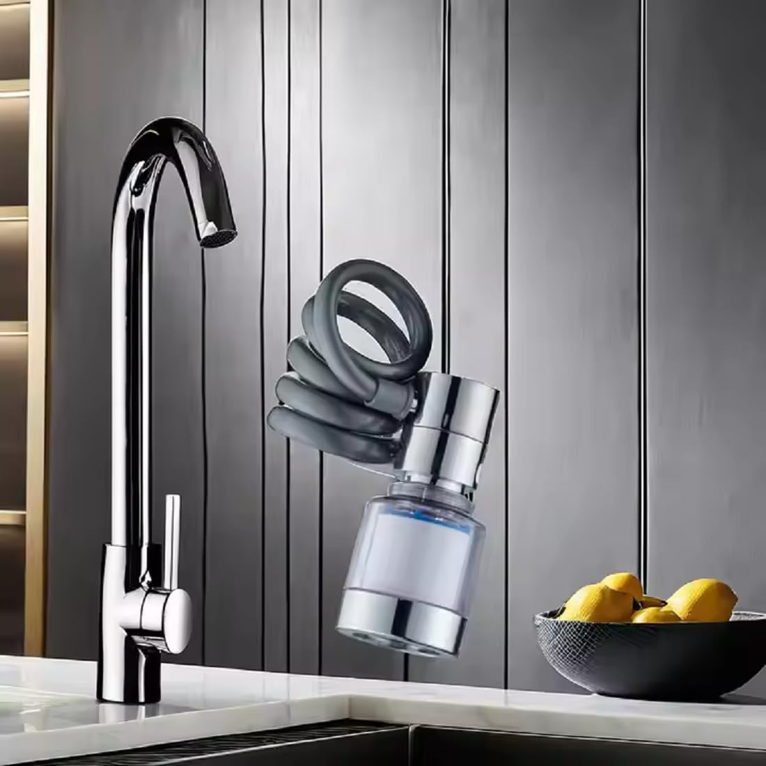 BLAGO Modern 360 Degree Adjustable ABS Kitchen Faucet Accessories Waterfall Mouth Water out for Apartment Use
