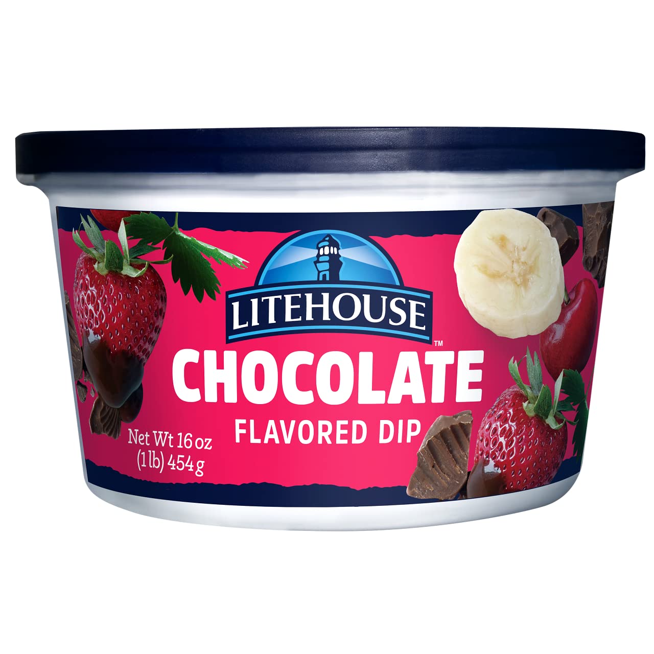 Litehouse Chocolate Flavored Dip - Dipping Chocolate for Strawberries, Fruit, Nuts, and Pretzels, Gluten Free, Vegetarian, Sweet & Creamy Spread - 16 oz