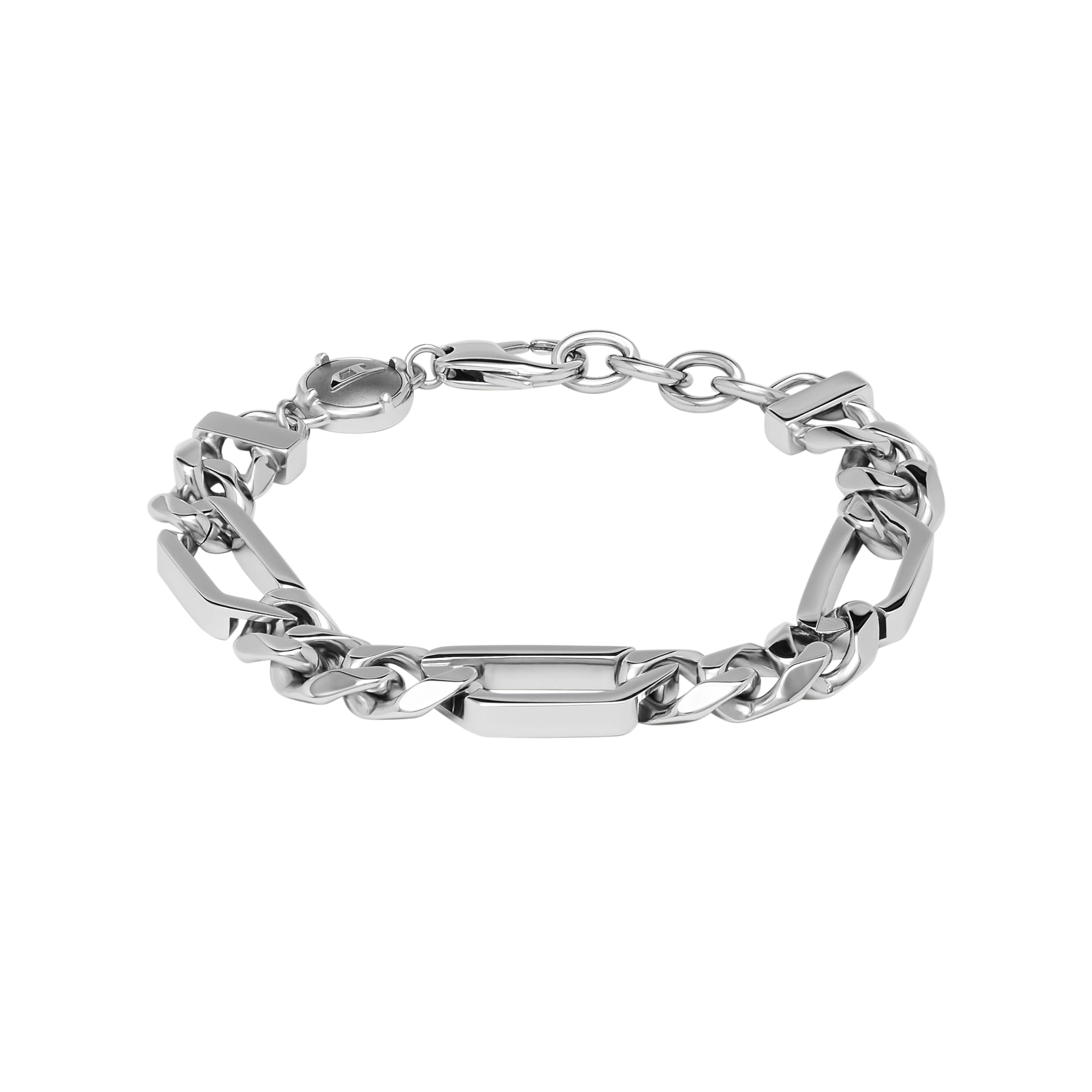 Diesel Bracelet for Men Steel, Length: 180-195mm, Width: 11.5mm, Height: 5.5mm Silver Stainless Steel Bracelet, DX1351040