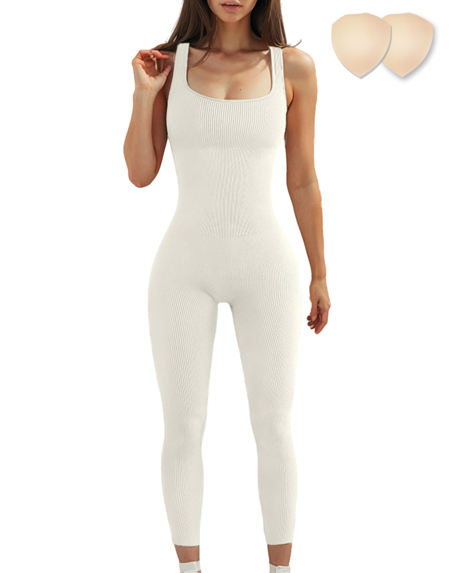 Merlvida Jumpsuit Donna Tuta Intera Donna Sportiva Completo Palestra Senza Cuciture Sport Abbigliamento Palestra Sexy Bodysuit Tutina Elegante Aderente Gym Yoga Workout