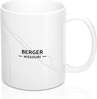 Berger, Missouri MO Map Mug (11 oz)