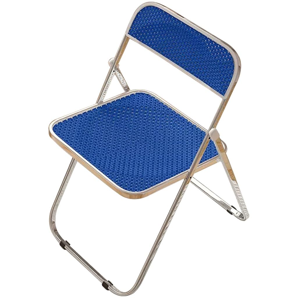 Chaise longue pliable rotin bleu avec dossier pour exterieur 46cm