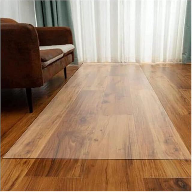 IXIETY Office Chair Mats for Carpeted Floor Transparent,65/75/85/95/105cm wide,Non-Skid Transparent Carpet Protector for Home/Office/Hall/Doorma (Color : 1mm, Size : 95X120CM)