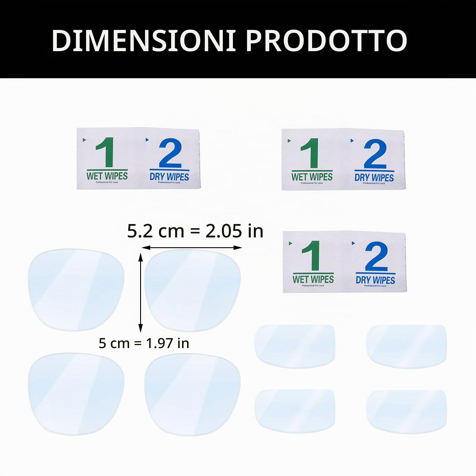 Sbshiouu Pellicola Antigraffio Per Occhiali – Set Da 4+4, Trasparente, Oleofobica, Installazione Senza Bolle, Per Gaming E Outdoor