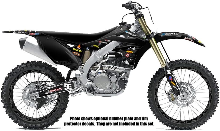 2008-2024 KLX 250 Mayhem Black Senge Graphics Base Kit Compatible with Kawasaki