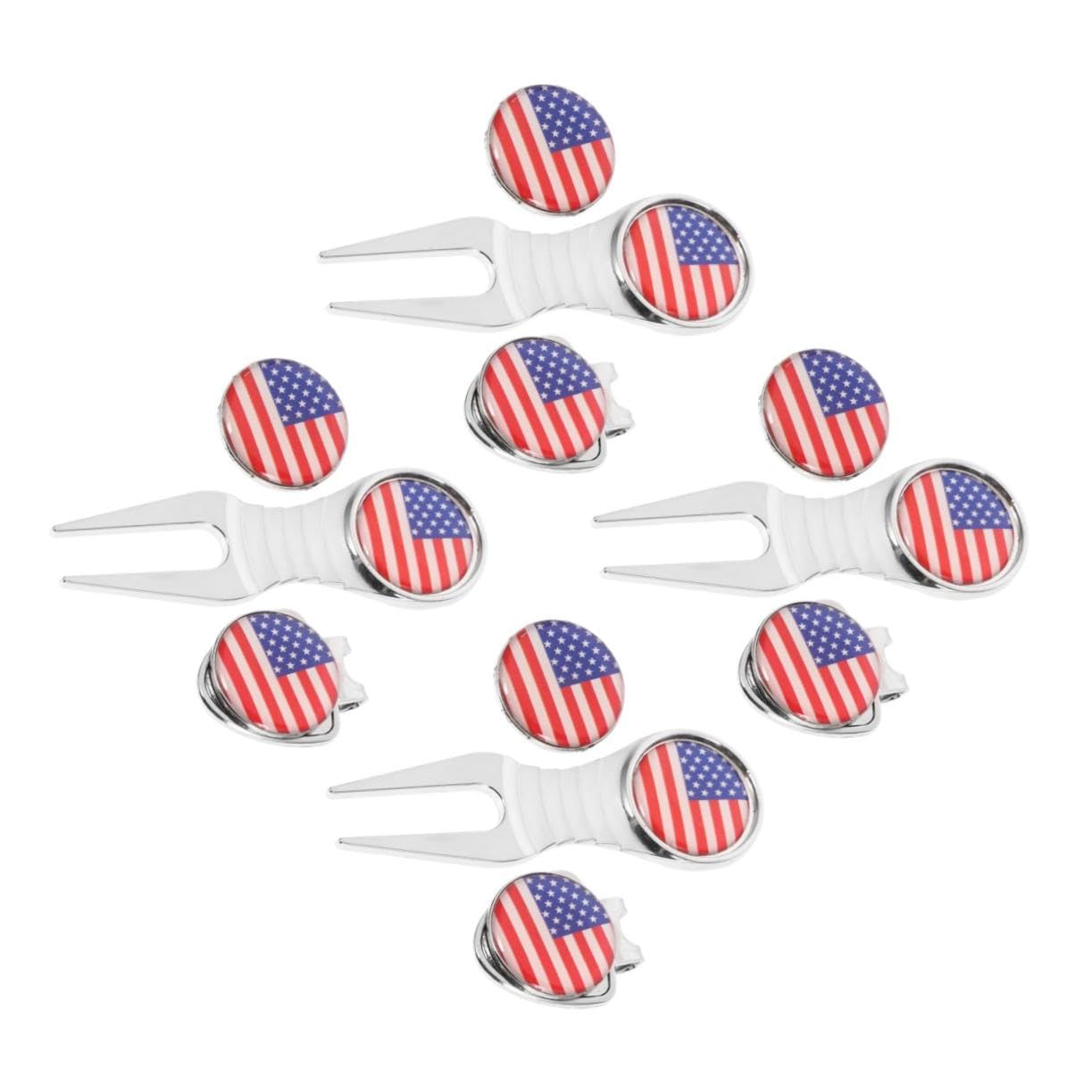 Toddmomy Metal Golf Divot Tool Set Teilig mit Hutclip und Robustem Ballmarker Tragbares Golfzubehör für Präzise Ballmarkierung und Platzreparatur Stilvoll und Langlebig für Outdoor