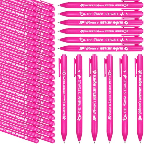 FunooFuno 60 Pcs Women's History Month Gifts Bulk Inspirational Ballpoint