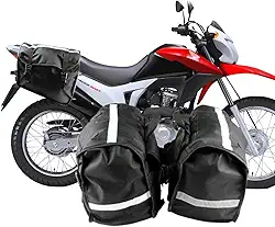 Baslu Alforge para Moto 60L – Super Espaçoso, Impermeável e Resistente, Ideal para Viagem, Trilha e Uso Diário