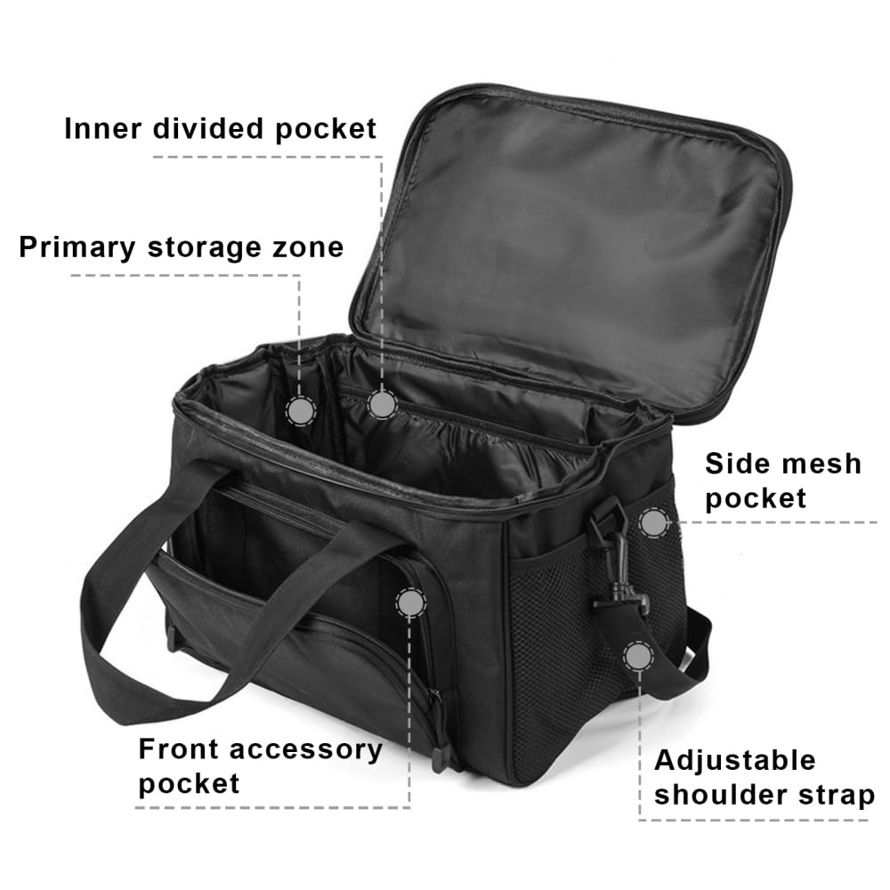 Bolsa para aparejos de pesca, con varios bolsillos, impermeable, para agua salada y agua dulce, Negro , Classique