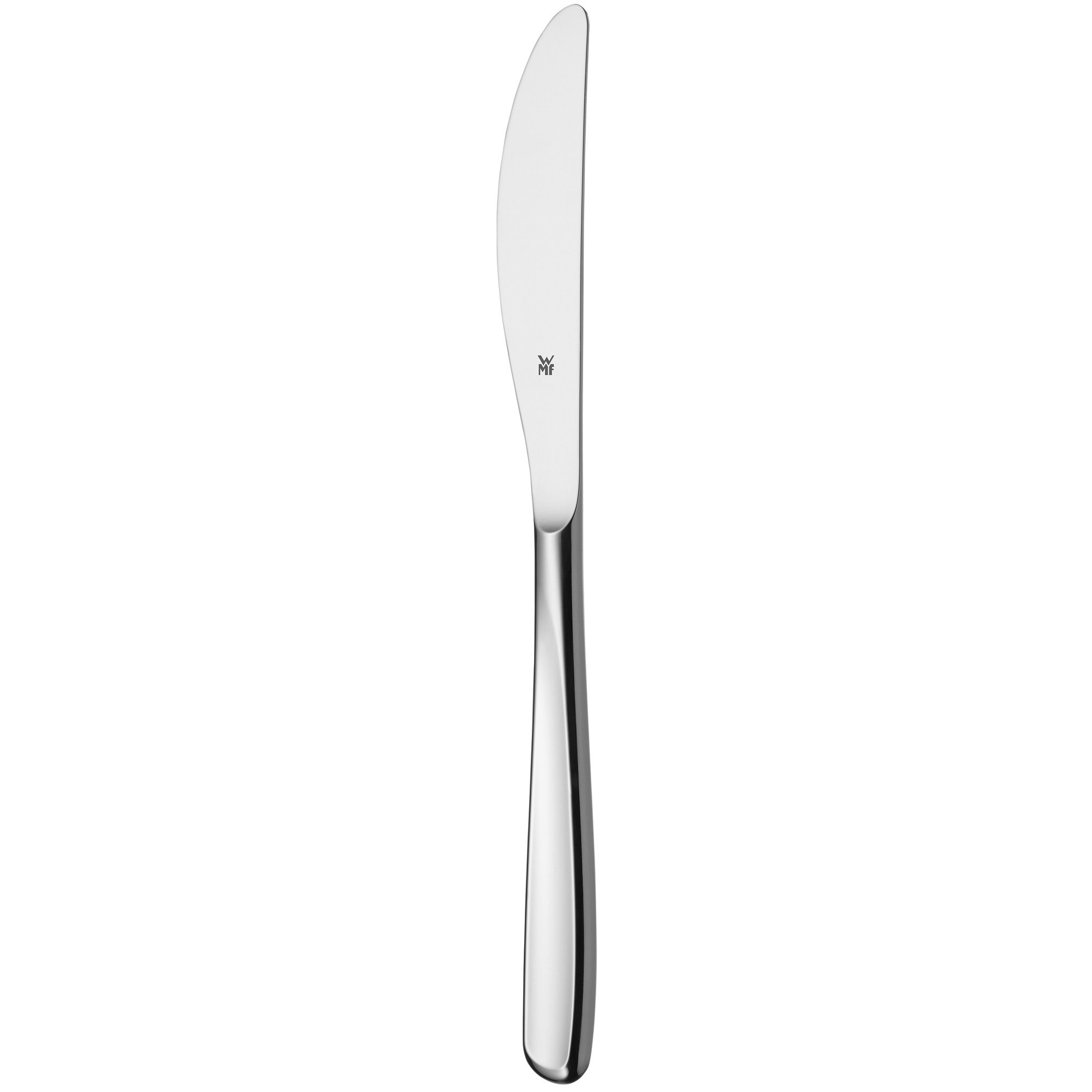 WMF Sinus Edelstahl Besteck Set 6 Personen, Essbesteck Set 24 teilig Monobloc-Messer, Cromargan Edelstahl poliert, glänzend, spülmaschinenfest