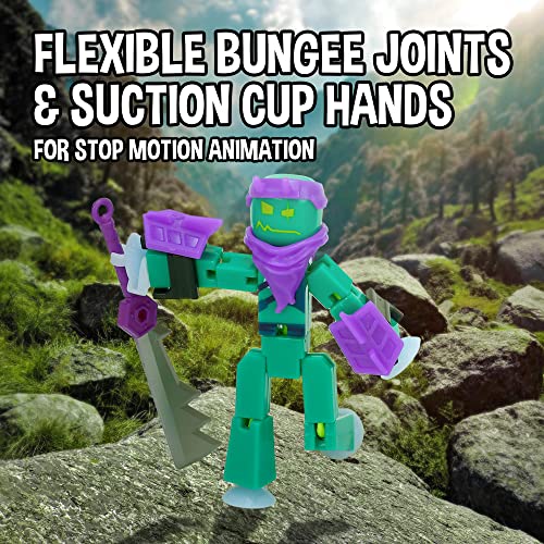 Zing Stikbot Legendz Series 1 - Includes Valor, Ruebell, Dominus And Raze Oni - Collectible Action Figures And Accessories, Stop Motion Animation, Ages 4 And Up #TOP3
