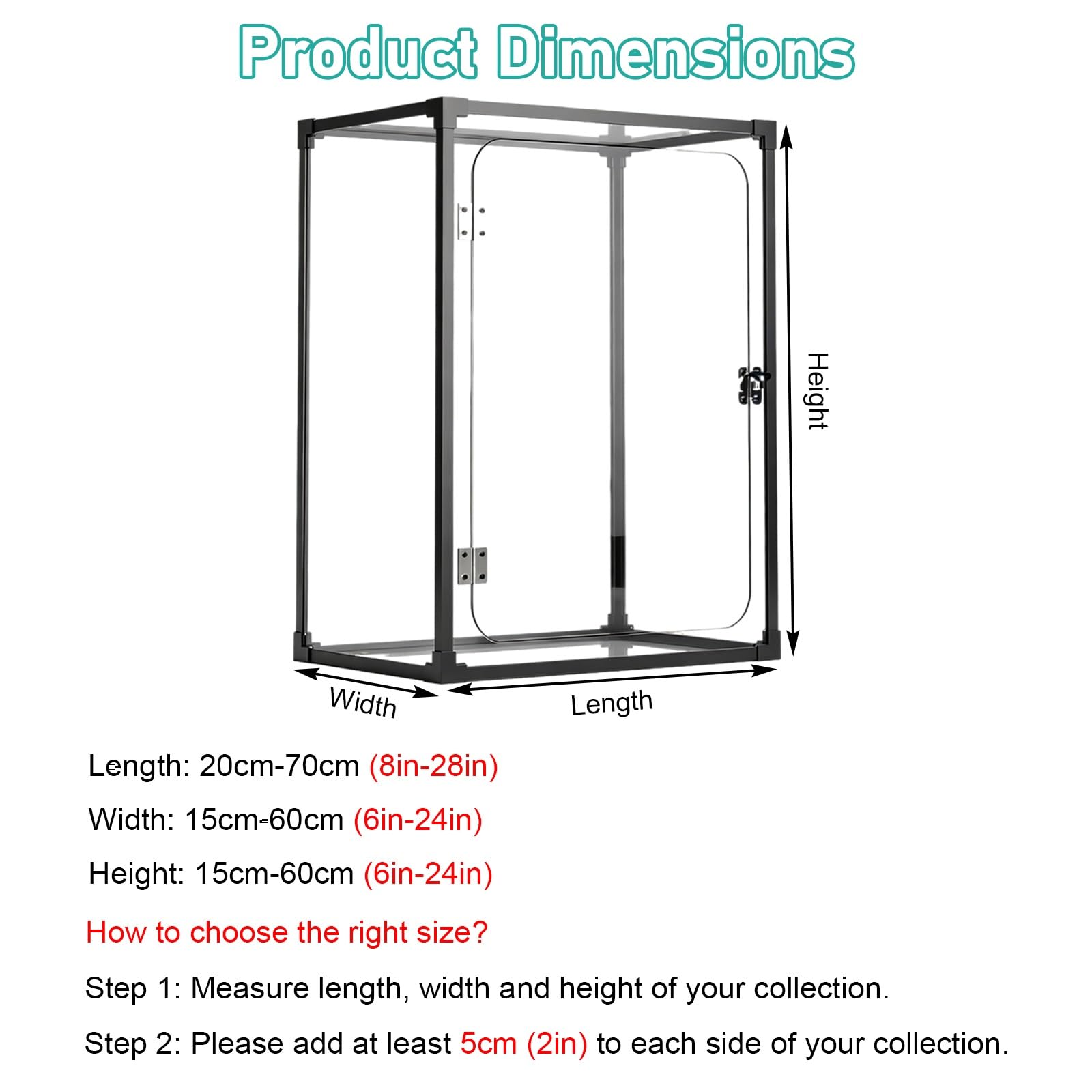 Teca Plexiglass Teche in Acrilico Trasparente per Esposizione di Oggetti da Collezione (Misure: 30x20x20, 45x35x35, 70x60x60 Cm) – Vetrina Espositiva Apribile(15x15x30cm/6x6x12inch)