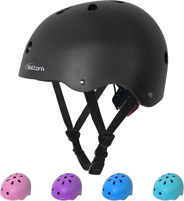 Casco de bicicleta para niños y jóvenes: casco ligero y seguro para niños y niñas pequeños, cascos multideportivos ajustables para monopatín, patín y scooter