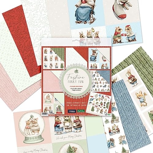 Katy Sue Festive Furry Fun Bundle. Contains 8 x 8 Inch Premium Paper, Insert Papers - Image 4