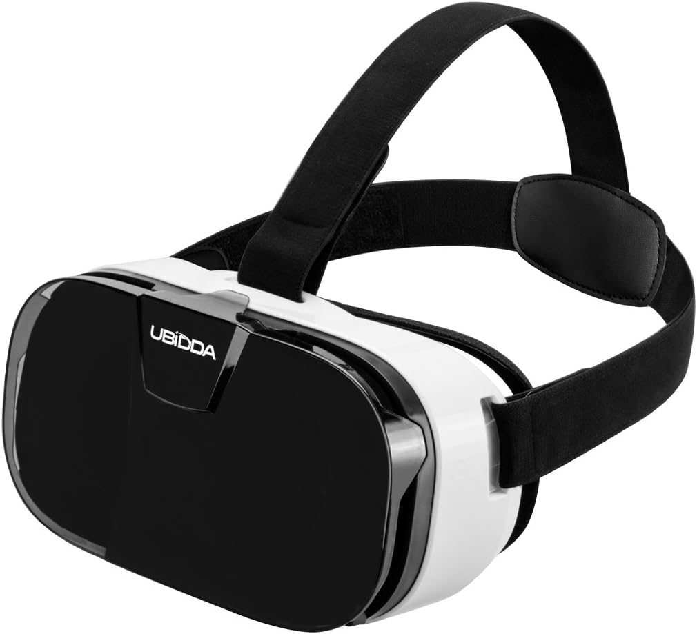 [New Version] 3D VR Headset,Ubidda VR Glasses Virtual Reality Boxes with Adjustable Strap and Lens for 3D Movies and Games for All IOS/Android/Microsoft & Any Other 4.0-6.5 inch Smartphones