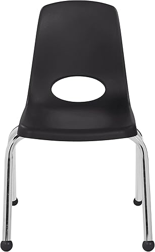 Miniatura 4 de Factory Direct Partners Silla apilable, 14 pulgadas, negro