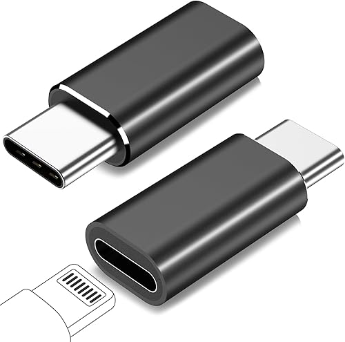Adaptador Lightning hembra a USB C macho para iPhone 15 Pro Max Plus, para iPad Air, para Samsung, soporta carga rápida PD de 27 W y transferencia