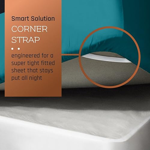 Miniatura 2 de Empyrean Bedding - Sábanas bajeras tamaño Queen, con sábana de cajón extra profunda  Juego de sábanas bajeras extra profundas, de 24 pulgadas, con 2