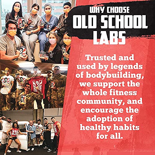 Old School Vintage Burst – Long Lasting Nitric Oxide Booster & Pump Supplement, Enhanced Blood Flow, Vascularity, Volumizer, Arginine, Maca, Spectra, Vanadyl, Clean Ingredients, 120 Capsules