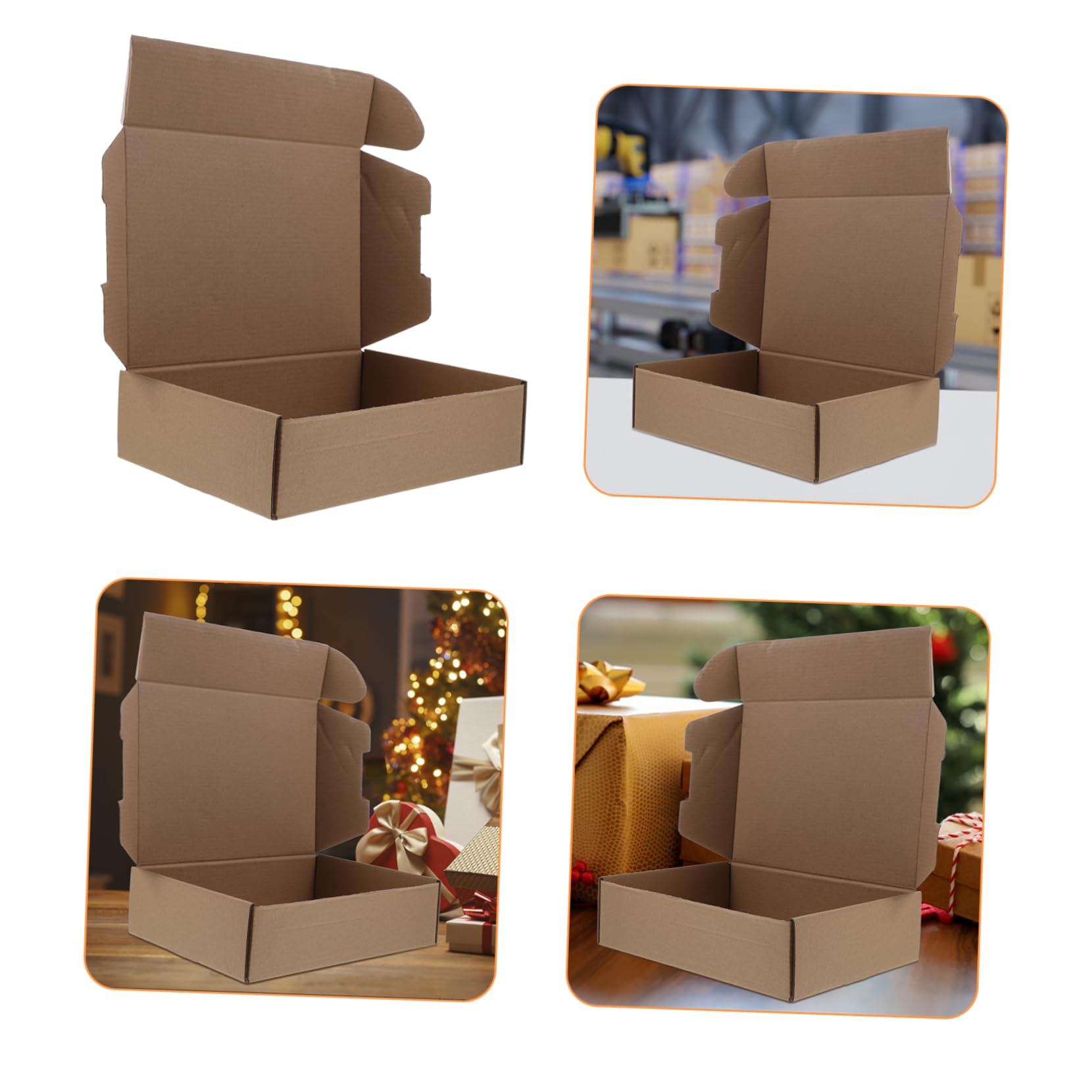 Tofficu 25piezas Cajas De Cartón Gruesas Para Envío y Almacenamiento Cajas De Embalaje Para Mudanzas y Transporte