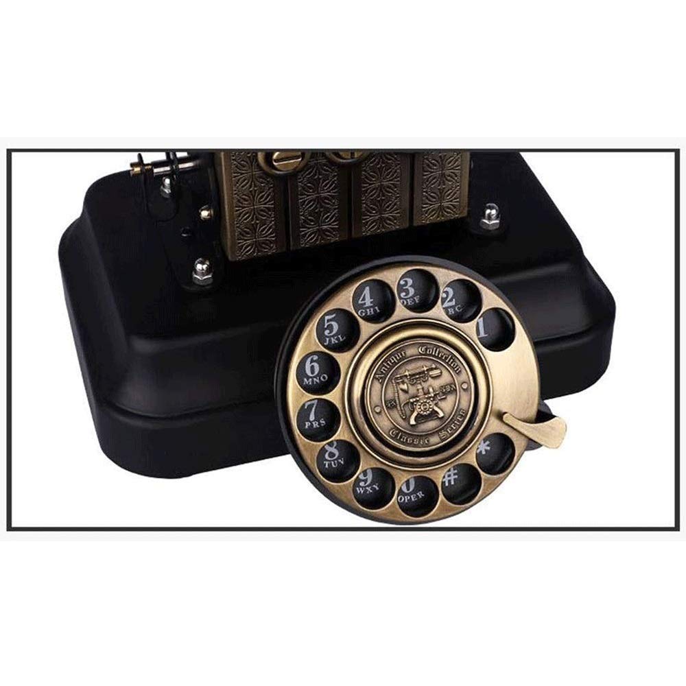Telefono fisso retrò per casa, scuola e ufficio Suoneria elettronica meccanica in lega di zinco Telefono antico, telefono vintage con quadrante fisso Telefono fisso retrò europeo classico con filo