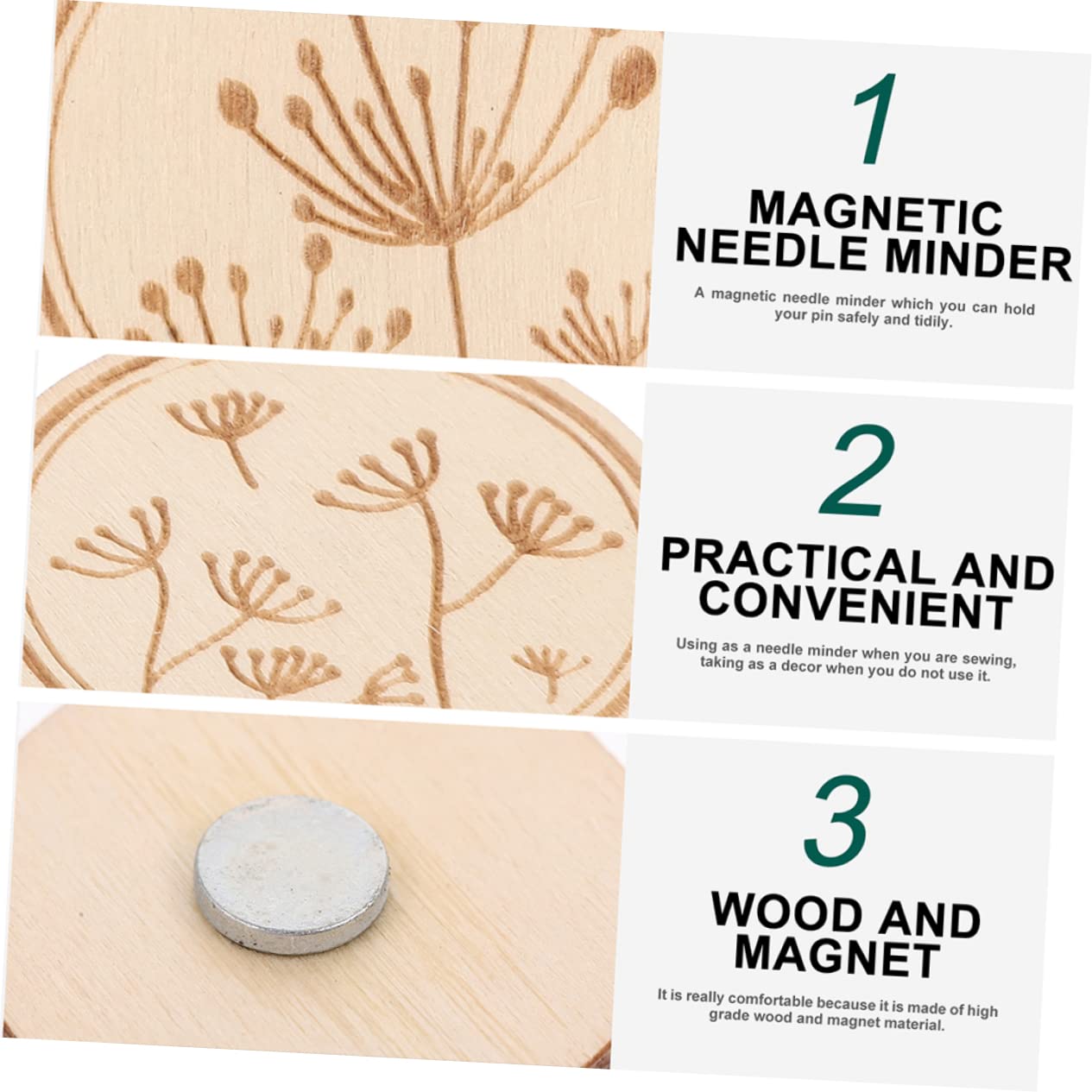 DIYEAH 20pezzi Portatile Magnetico Needle Holder Per Cucito e Ricamo Organizer Per Aghi e Spilli Pratico e Sicuro Per Artigiani e Appassionati Di Fai Da Te