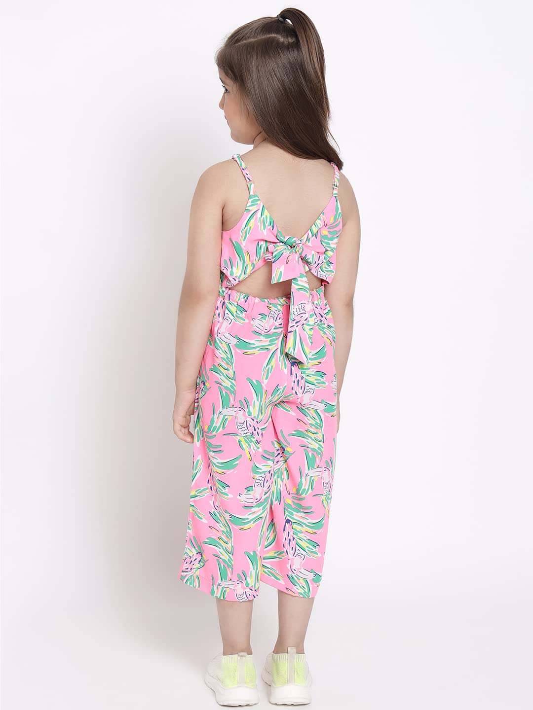 nauti nati Girls Printed Jumpsuit| Age 4-8Years - Image 4 thumbnail