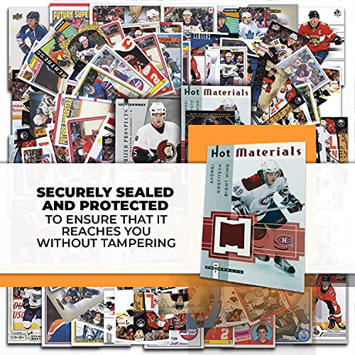 Cosmic Gaming Collections Nhl Hockey Trading Cards Mega Pack | 100 Official Nhl Cards | Includes: 2 Relic, Autograph Or Jersey Cards Guaranteed | Perfect Starter Set #TOP4